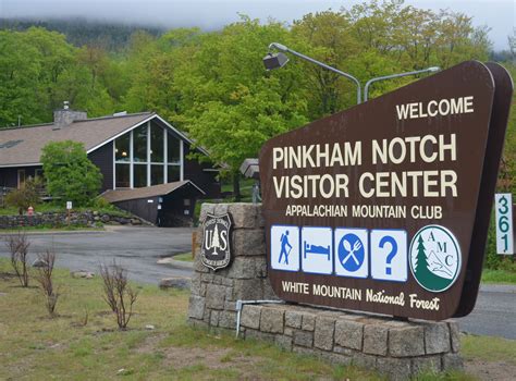 Pinkham notch visitor center. Dec 1, 2023 - mild weather for winter hike. 4” of soft snow at trailhead (Pinkham Notch Visitor Center). Expect 18”+ approaching tree line. Trail was broken and monorail developing. Snowshoes wouldn’t have helped until final 100’ ft of elevation. Boot traction recommended, however. Crampons would rarely be needed. 