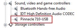 Pinnacle capture card drivers.  If necessary however you can install the hardware driver...