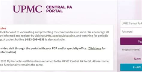 The UPMC Central PA Portal provides patients with convenient and secure access to their health information right at their fingertips. View test results. Get virtual care. Message your care team. Schedule and manage appointments. And much more. Log-In or Sign Up Today. 