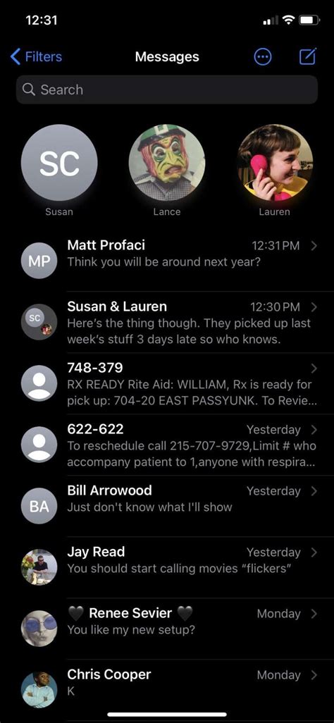 Pinned messages on iphone leak