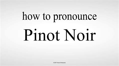 Pinot noir pronunciation. How to pronounce Pinot. How to say Pinot. Listen to the audio pronunciation in the Cambridge English Dictionary. Learn more. 