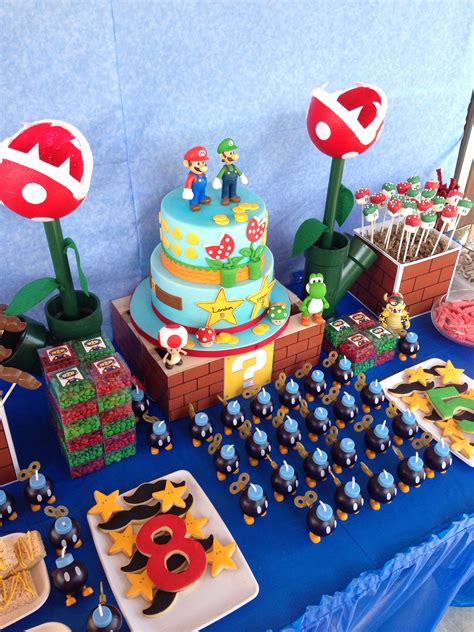 Feb 8, 2016 - Explore Amparo Hubbard's board "Mario Bros Party Ideas and Cakes", followed by 381 people on Pinterest. See more ideas about mario bros party, mario party, mario birthday.. 