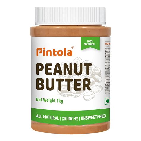 Pintola All Natural Peanut Butter (Crunchy) Unsweetened - Amazon