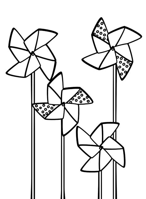 Pinwheel Coloring Shee