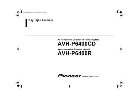 Pioneer AVH-P6400R Owner Manual Manualzz