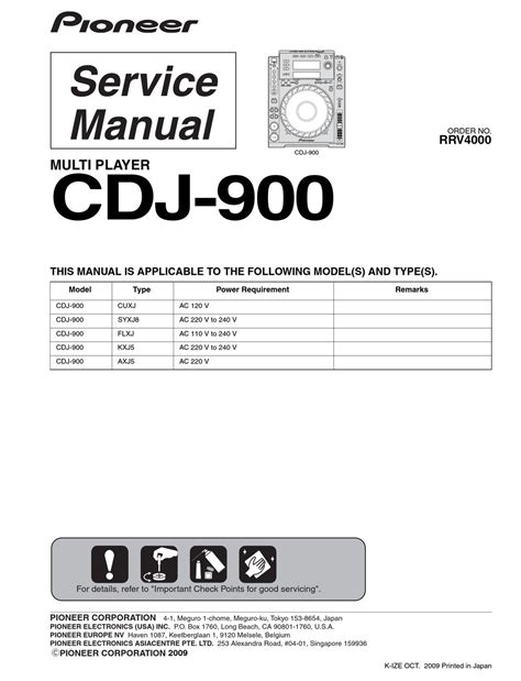 Pioneer cdj 900 service manual repair guide. - Phonics handbook reproducible grades 3 6.