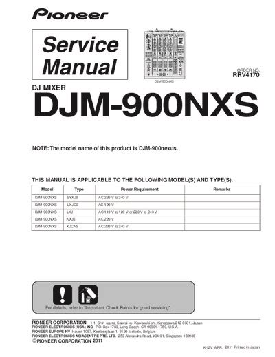 Pioneer djm 900nxs dj mixer service manual. - General life and health study guide.