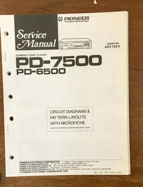 Pioneer pd 6500 pd 7500 original service manual. - Husqvarna viking huskylock 910 serger handbuch.