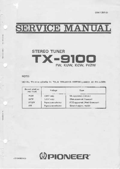 Pioneer tx 9100 owner service manual schematics and more. - Study guide seven simple secrets by annette breaux.