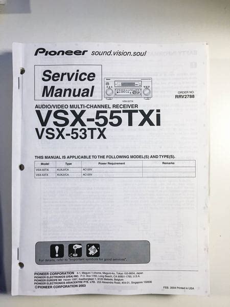 Pioneer vsx 53tx receiver owners manual. - Numéros de série du moteur iveco.