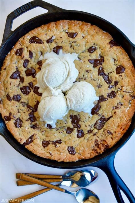Pioneer woman skillet chocolate chip cookie. Step. 4 Pour the batter into the prepared pan; spread into an even layer. Sprinkle the remaining 1/2 cup pecans and 1/2 cup chips evenly over the top of the batter. Bake until a wooden pick inserted in the center comes out clean, about 30 minutes. Step. 5 Let blondies cool at least 30 minutes before slicing. 