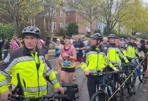 Pioneers Run Crew at the Boston Marathon was surrounded by police in Newton: ‘This is racially targeted overpolicing’