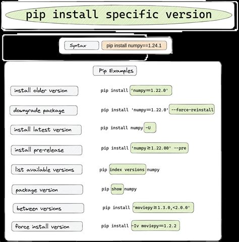 Pip install package version.  See examples, tips, and alternatives for managing packages ...