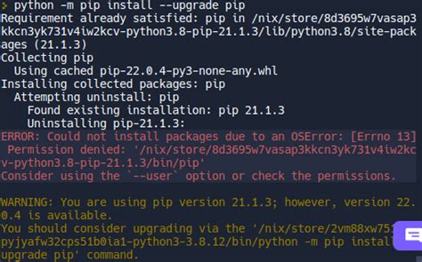 Pip install permission denied. 04 which comes with python3.  Below is an...