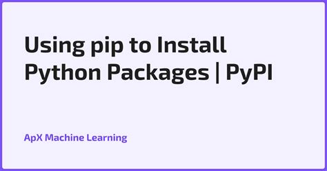 Pip install piplite.  PyPI helps you find and install software developed and Co...