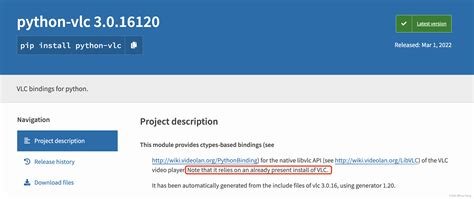Pip install python vlc.  python vlc 安装，##PythonVLC安装###简介VLC（Vid...