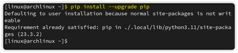 Pip on arch linux. 1.  PyPI (and other indexes) using requirement specifiers.  If there a...