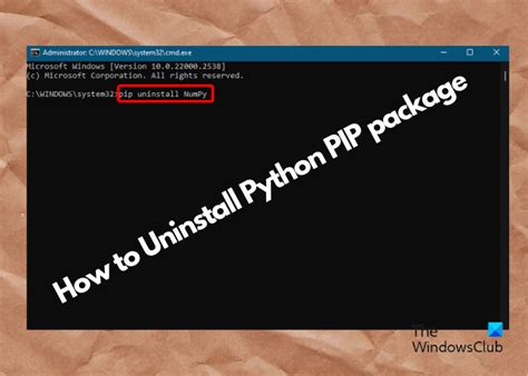 Pip remove package. 4+ includes PIP by default. py.  See the guide on tools to get started.  Th...