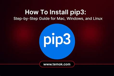 Pip3 install mac.  Installation &para; Usually, pip is automatically installed if you are...