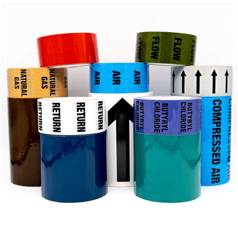 Pipe ID Tapes - BS Colours - R M Labels