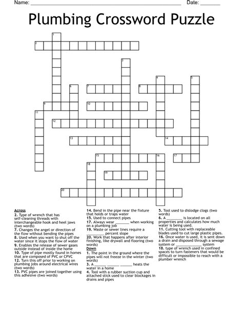 Pipe parts crossword clue. Answers for pipe parts 5 crossword clue, 5 letters. Search for crossword clues found in the Daily Celebrity, NY Times, Daily Mirror, Telegraph and major publications. Find clues for pipe parts 5 or most any crossword answer or clues for crossword answers. 