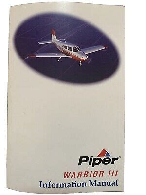 Piper 28 161 warrior iii poh manual. - Libro di testo di psicologia ed educazione statistica.