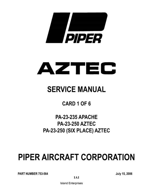 Piper apache aztec service repair manual newest revision. - Sap ides ecc 60 installation guide.