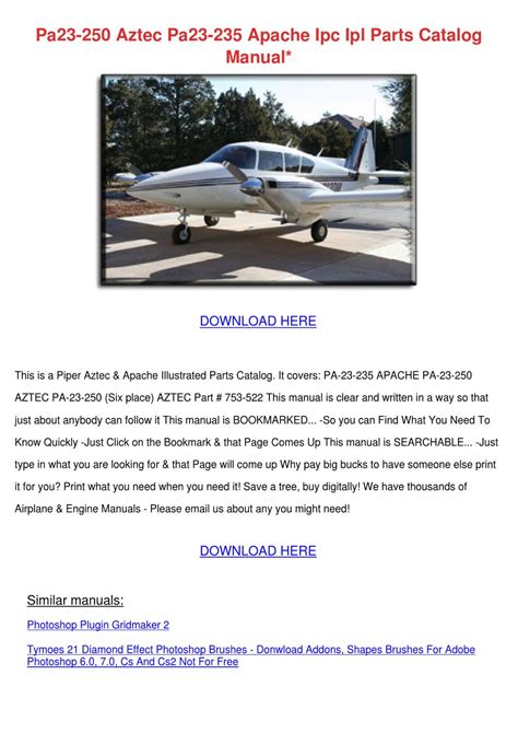 Piper aztec pa 23 250 apache pa 23 235 flugzeug service handbuch download. - Singers handbook a total vocal workout in one hour or less berklee in the pocket.