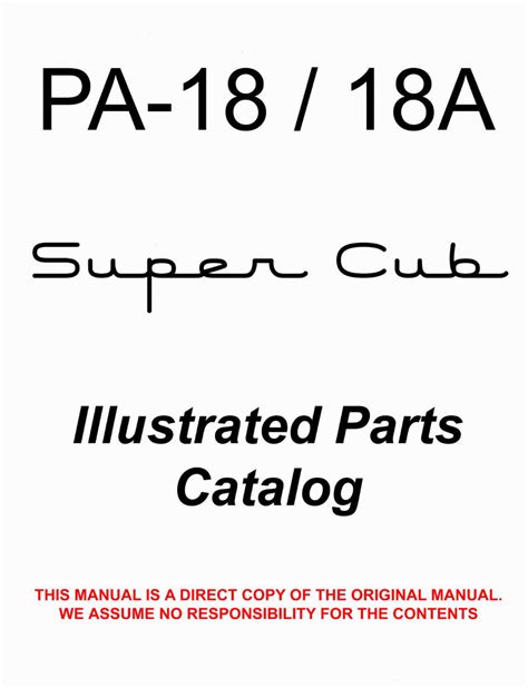 Piper pa 18 aircraft super cub illustrated parts catalog manual. - Usos e cerimónias da nossa ordem de cristo.