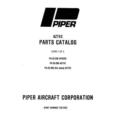 Piper pa 23 250 parts manual. - Yanmar marine diesel engine yse 8 yse12 service manual.