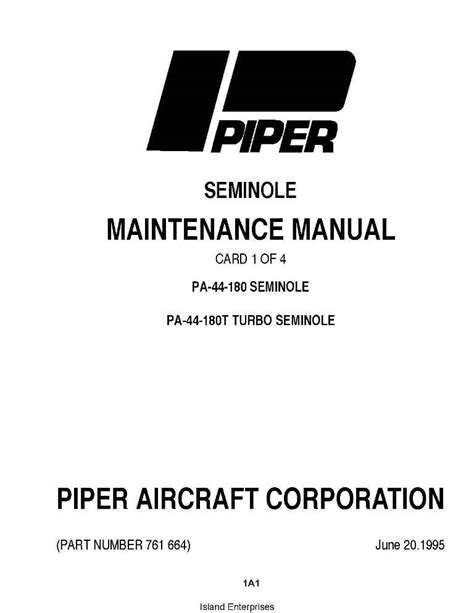Piper pa 44 turbo n seminole maintenance service manual. - Relations artistiques entre les pays-bas et l'italie à la renaissance.