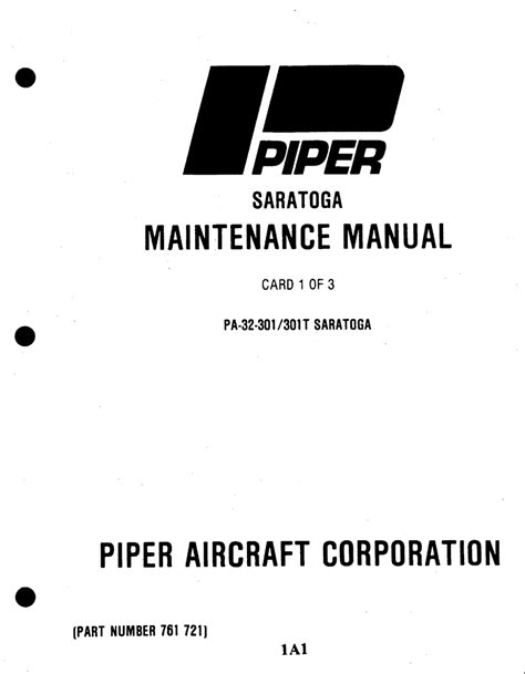 Piper saratoga manuale di manutenzione pa 32 301 301t. - Manuale di progettazione per muro di contenimento segmentale.