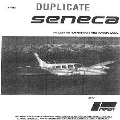 Piper seneca pa34 manual de vuelo. - 2015 ford explorer door lock manual diagram.