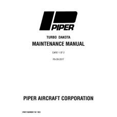 Piper turbo dakota pa 28 201t service maintenance manual download. - Sony rdr hx820 hx825 service manual repair guide.