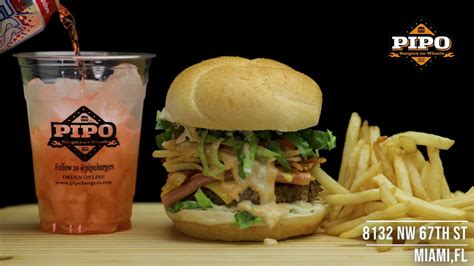 Pipo burger. Pipo Burgers. 4.8 x (87) • 2580.1 mi. x Delivery Unavailable. 10808 Northwest 58th Street. Enter your address above to see fees, and delivery + pickup estimates. ... 