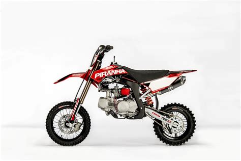 Piranha pit bikes. Piranha and YCF Pit Bikes. WHS-3462. Piranha - Daytona 190-4V DE Pitbike. Key Features: Daytona Anima 190 4 valve power plant. Oversized oil cooler for more efficient cooling. Fast Ace dual compression and … 