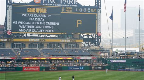 Pirates-Padres game delayed 45 minutes in Pittsburgh due to poor air quality from wildfires