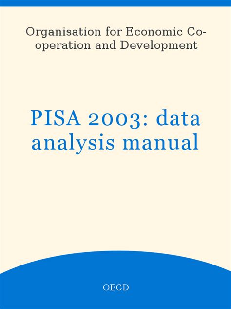 Pisa pisa 2003 data analysis manual spss by oecd. - La cocina de mauricio y eduardo.