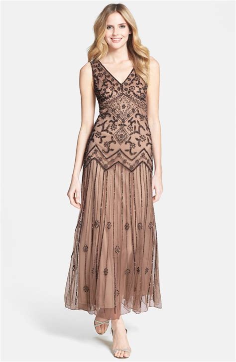 Beaded Mesh Overlay Cocktail Dress. $268.00. ( 10) Only a few