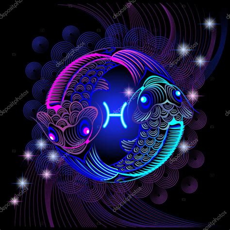 Pisces Zodiac Drawing Pictures, Images and Stock Photos