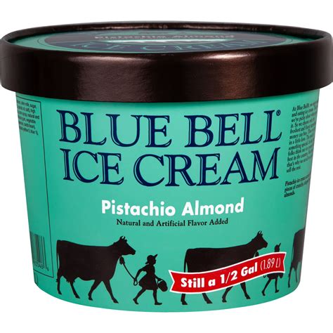Pistachio almond ice cream. Ice Cream, Pistachio Almond Artificially flavored pistachio ice cream with roasted almonds. Made with milk & cream (This claim does not apply to milk or milk products used in other ingredients) from cows not treated with rBST (The FDA states that no significant difference has been shown between milk derived from rBST-treated and non-rBST … 