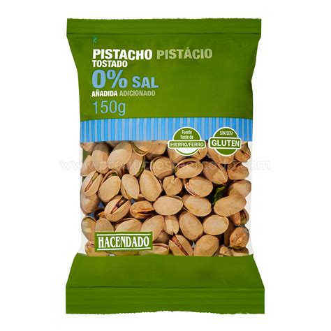 Pistachos tostados 0% sal añadida Hacendado - Productos …