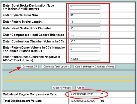 Piston dome volume calculator. 000) Compression Calculator Get accurate compression wi...