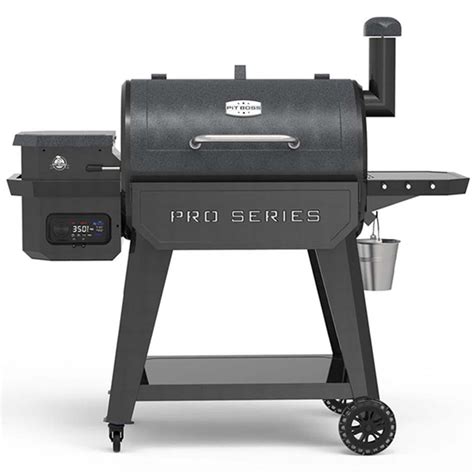 The Pit Boss Pro Series 850 is Bigger. Hotter. Heavier…and now smarter! The PB850PS2 Wood Pellet Grill features a digital PID control board and advanced technology for even temperatures, more all-natural hardwood smoke, and convenient wireless and Bluetooth® compatibility.