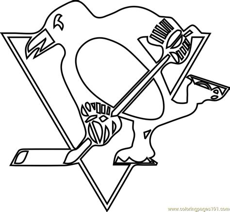 Pittsburgh Penguins Symbol Coloring Page