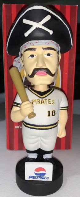 Pittsburgh Pirates 80s 90s Logoman Mascot Bobblehead SGA