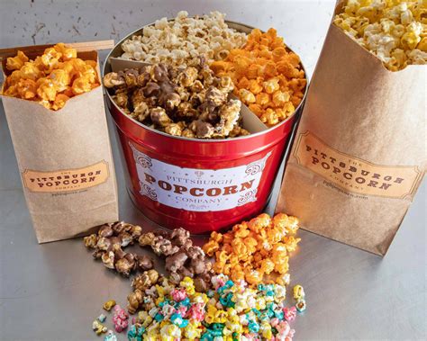 Pittsburgh popcorn. Lawrenceville: Sunday through Friday, 11am to 6pm. Saturday, 10am to 8pm. Liberty Center: Monday through Friday, 8am to 3pm. Gourmet popcorn made fresh and packed locally in … 
