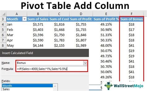 Pivot Table Add Column Use Calculate…