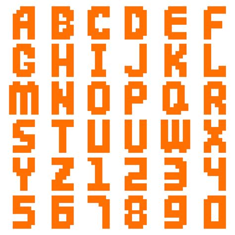 Pixel alphabet digital type vector by Vectorstockerland on
