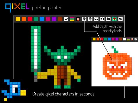 PixelMe lets you convert your photo into pixel art easily with a few steps. You can adjust the pixel size, share your creations, and use the app for more features and image credits..